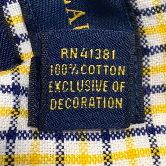 Ralph Lauren Plaid Button Down Shirt Classic Fit Long Sleeve Yellow Men's Size M - Picture 7 of 8